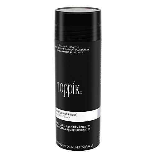 TOPPIK Hair Building Fibers, White, 1.94 oz.