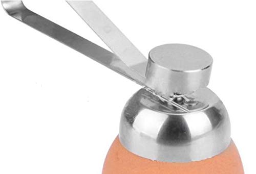 Cortador para Huevo Cortador de Cáscara de Huevo Acero Inoxidable Abridor Limpio Herramienta de Cocina de Galleta Para Eliminar Cáscaras de Huevo Duro(M)
