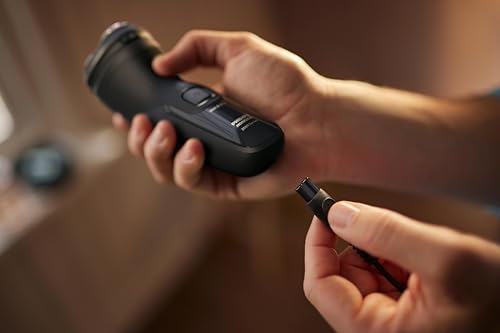 Philips Norelco Shaver 2400, Afeitadora eléctrica inalámbrica recargable con recortadora emergente, X3001/90