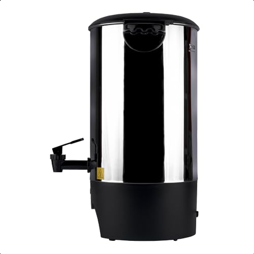 DAEWOO Cafetera eléctrica DCP-6L-40 con cap. 6L de acero inoxidable, tapa con asas y dispensador antigoteo con potencia de 1000W