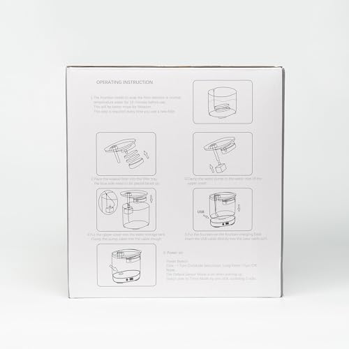 HAPUP Fuente para Gatos sin Cable 2,2L Bebedero Gatos Automatico Fuente de Agua para Gatos con Sensor de Movimiento Pilas de 5000 mAh Bomba Silenciosa y Filtro Fuente Gatos