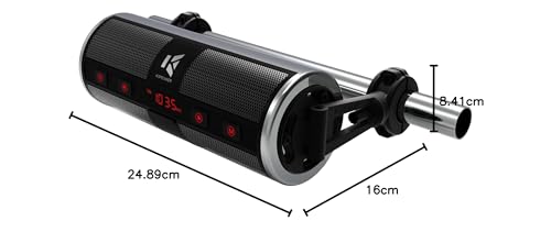 KSPEAKER - Altavoces para motocicleta, sistema de audio Bluetooth impermeable, amplificador incorporado, ideal para ATV, scooter, bicicleta, vehículo de 12 voltios, reproductor MP3 de metal de 3