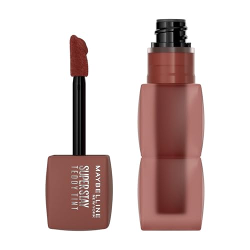 Tinta de Labios Superstay, Teddy Tint de Maybelline New York, Mascara Tear