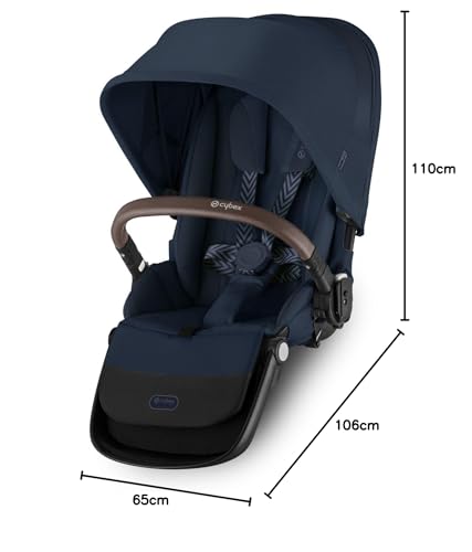 CYBEX Gazelle S Carriola doble, con más de 20 configuraciones. Color Ocean Blue (Silver Frame)