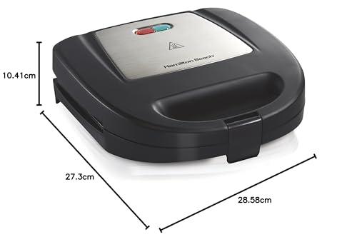 Hamilton Beach Sandwichera con Rejillas Antiadherentes, Negra (25430), 4"