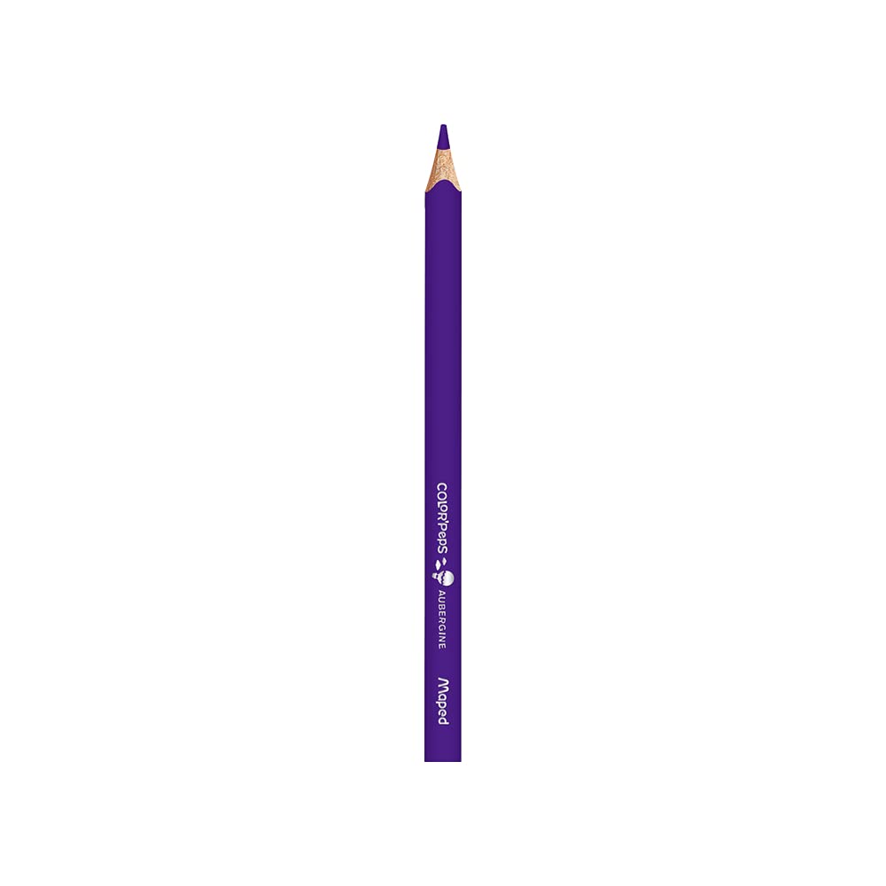 Maped Color'Peps - Lápices de madera para colorear, mina suave y resistente, triangular para un mejor agarre, fácil de usar, 12 colores brillantes jumbo de 4,7 mm