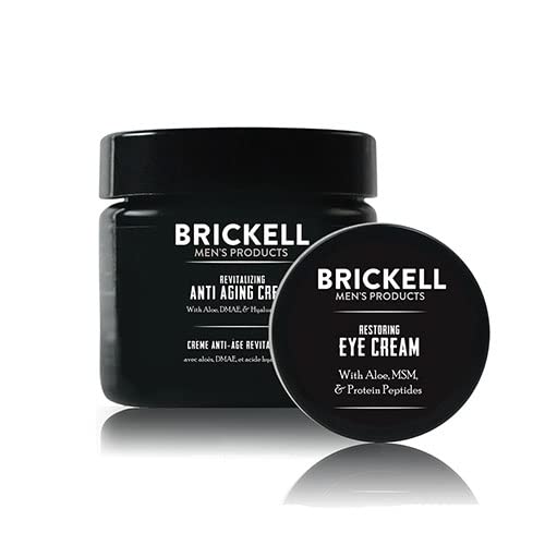 Brickell Men's Ultimate Anti-Aging Routine - Anti-Wrinkle Night Face Cream and Eye Cream to Reduce Puffiness, Wrinkles, Dark Circles, & Under Eye Bags - Natural & Organic