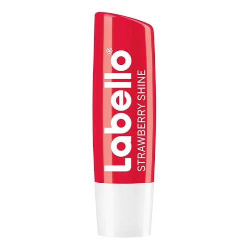 LABELLO Bálsamo labial con color Fresa (4.8g) protector labial con Vitamina E libre de aceites minerales + Bálsamo labial Med Repair (4.8 g) + Bálsamo labial con color Cereza (4.8g)
