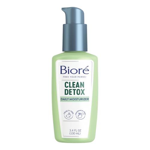 Bioré, Clean + Purificante Humectante Facial, para piel sensible, libre de fragancia, uso diario, 100 ml