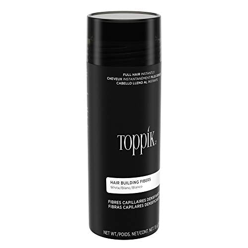 TOPPIK Hair Building Fibers, White, 1.94 oz.