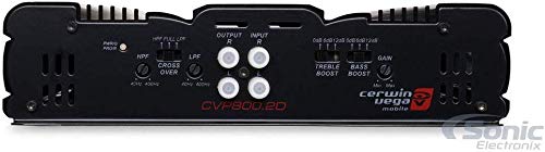 Cerwin-Vega Mobile CVP800.2D CVP Series Amplificador de Clase D de 2 Canales (400 W Rms)