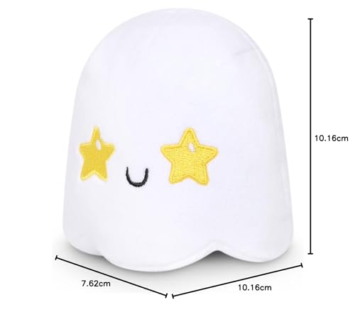 Peluches Reversibles TeeTurtle Blanco Estrellado y Enojado Diseño Patentado para Alivio del Estrés