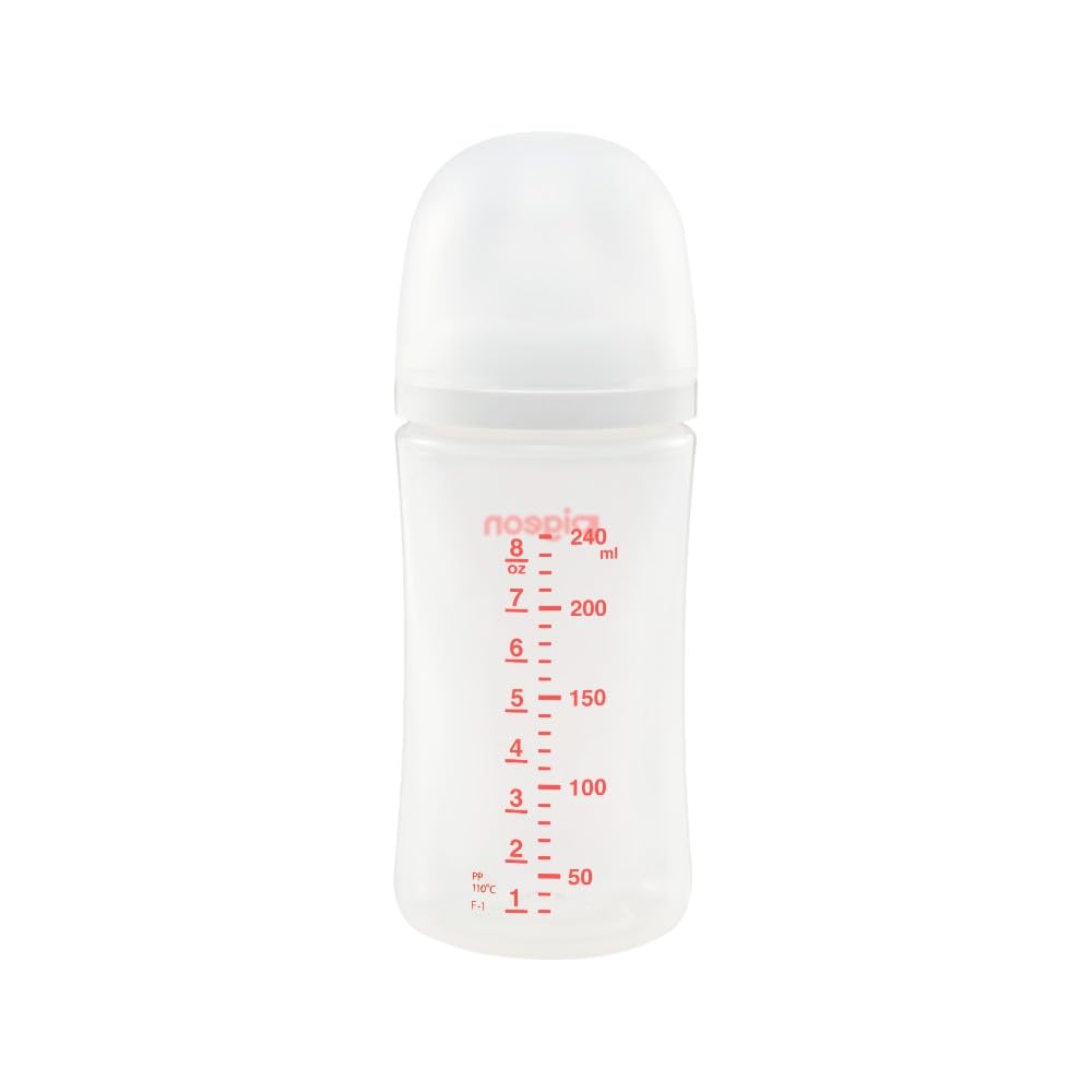 PIGEON | Biberones Recien Nacido Peristáltico | Biberones Anticolicos de Silicona Suave | Biberon Reduce Entrada de Aire - Superficie Mate para Agarre Seguro | Tecnología SofTouch para Bebé | 240 ml