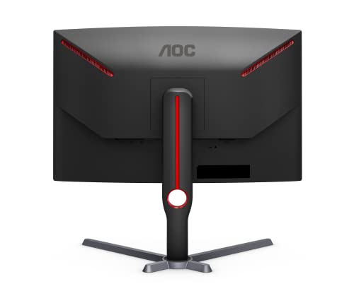 AOC C32G3E Monitor de Juego Curvo sin Marco de 32 Pulgadas, FHD 1920x1080, 1000R Curvado, Panel IPA, 1ms, 165Hz, FreeSync, Altura Ajustable HAS.