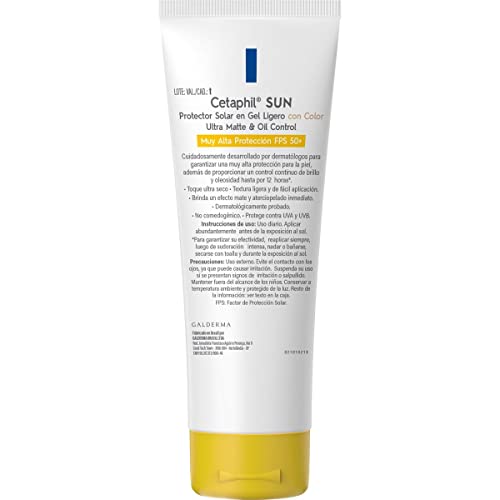 Cetaphil Sun Oil Control FPS 50+ Color 1 pz 50 ml Reduce el Brillo y Controla la Grasa por 12 Hrs con Color Recomendada por Dermatólogos para Piel Sensible