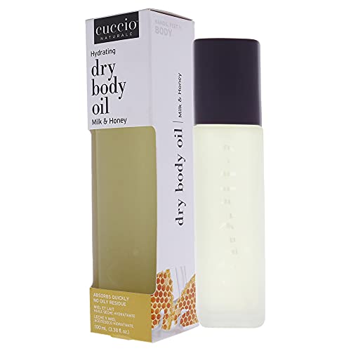 Cuccio Naturale Hydrating Dry Body Oil - Scented, Renewing And Essential Moisturizing Treatment For Dry Skin Repair - Paraben Free Formula With All Natural Ingredients - Milk And Honey - 100 ML