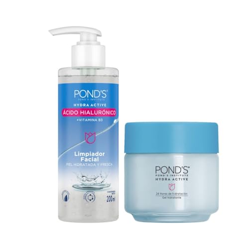 POND'S Limpiador Facial Hydra Active Ácido Hialurónico 200 ml + Hydra Active Gel Hidratante 110 g con ácido hialurónico