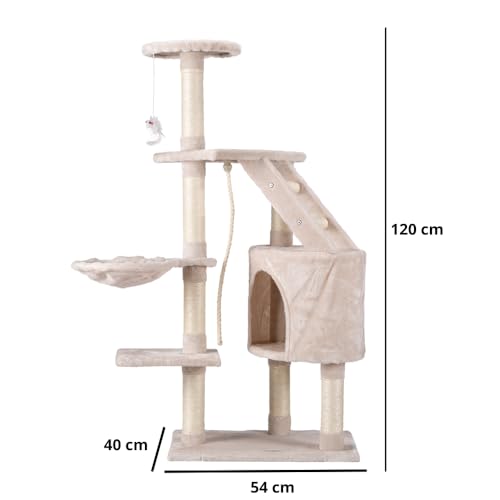 Mueble Rascador Fancypets Atenas 120 cm para Gato