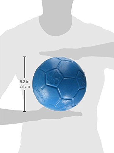 Jolly Pets Pelota de fútbol Grande Flotante para Perro, Juguete de 8 Pulgadas de diámetro, Azul océano