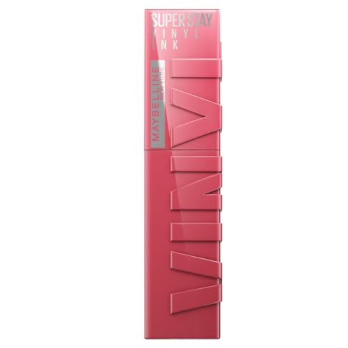 Maybelline Labial líquido brillante de larga duración, Superstay Vinyl Ink tono Sultry 160, 4.2ml