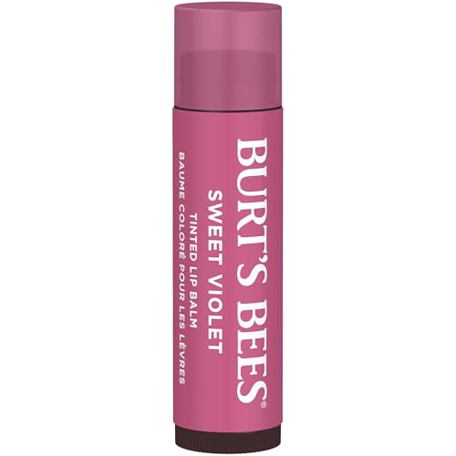 Burt's Bees 100% Natural Tinted Lip Balm, Sweet Violet with Shea Butter & Botanical Waxes - 2 Pack