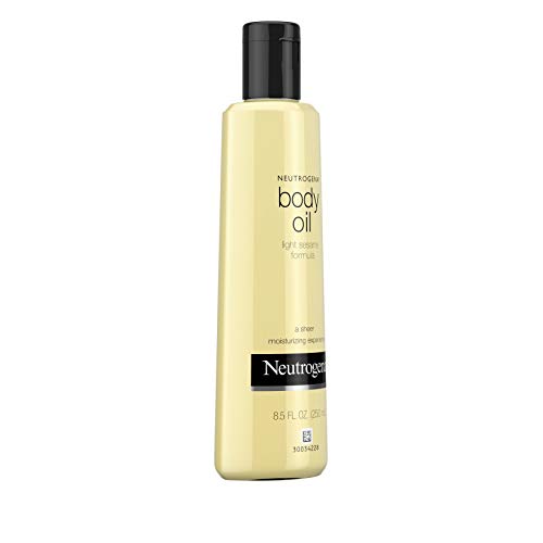 Neutrogena Lightweight Body Oil For Dry Skin, Sheer Moisturizer In Light Sesame Formula, 8.5 Fl. Oz