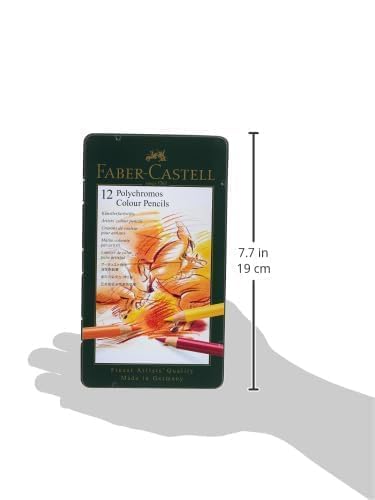 Faber-Castell Polychromos Profesionales para Arte con 12 distintos Colores, set colores de calidad profesional, diseñado para ofrecer a los artistas y aficionados una herramienta de dibujo excepcional