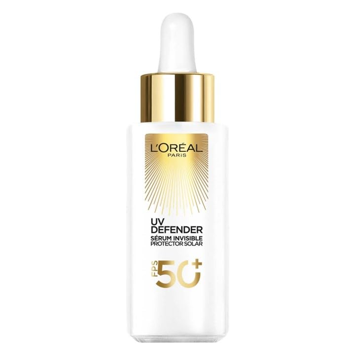 L'Oréal Paris Sérum Protector Solar Invisible FPS 50+ anti-manchas y lineas de expresión, 30ml
