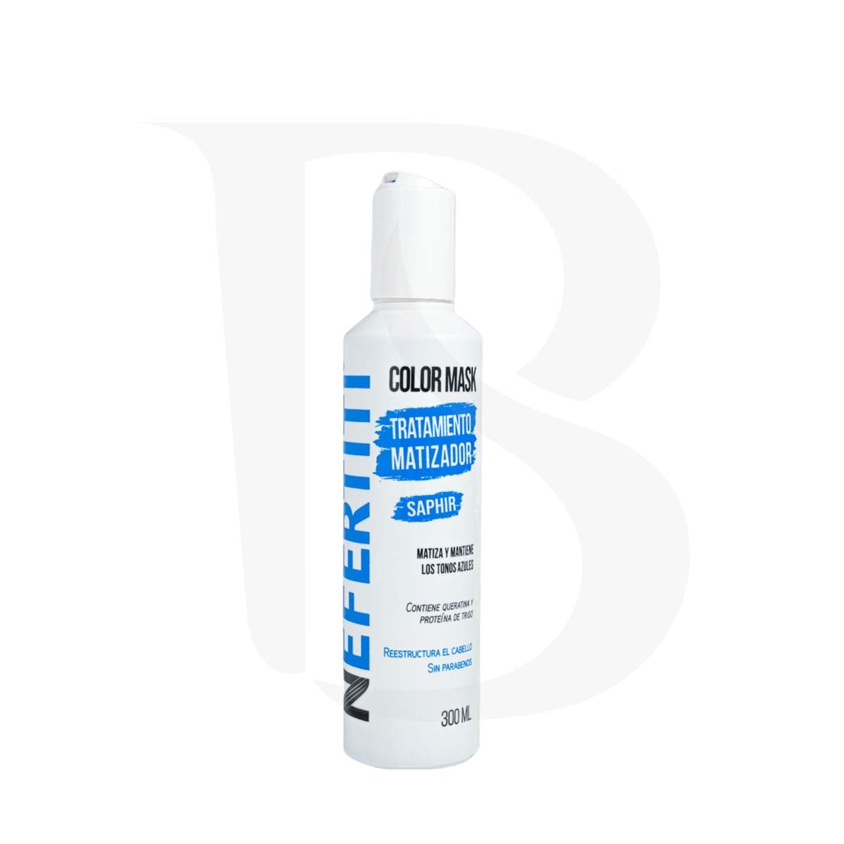 Tratamiento Matizador Nefertiti Saphir Azul con Keratina y Proteína de Trigo para el Cabello