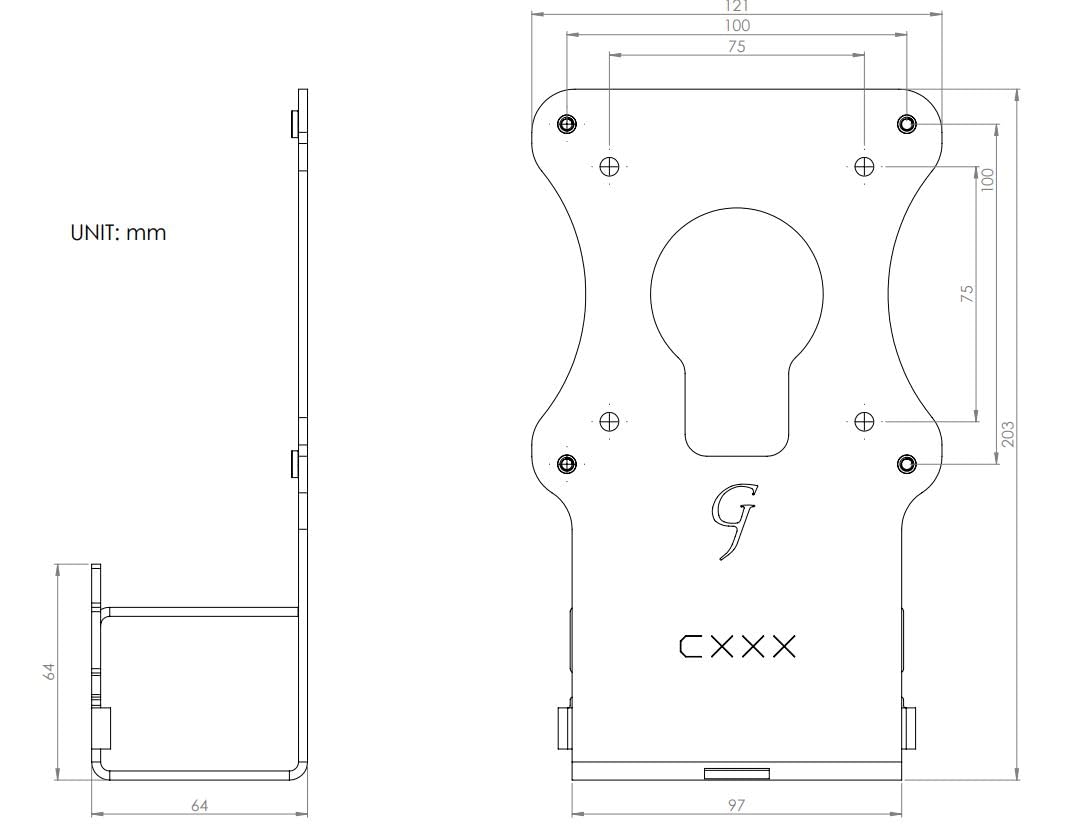 Adaptador de Soporte VESA para Monitor Samsung Serie T55 y S39C Curvado de 27 y 32 Pulgadas