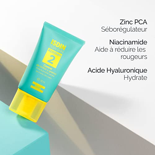 ISDIN Teen Skin Acniben Gel Crema, Tratamiento para el Acne Facial Control de Brillos y granos, 40ml