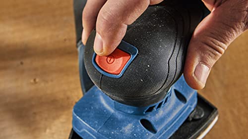 BOSCH GSS12V-40N Lijadora de acabado orbital sin escobillas de 12 V Max con bolsa para polvo, 1/4 y 1/3 hoja (herramienta desnuda)