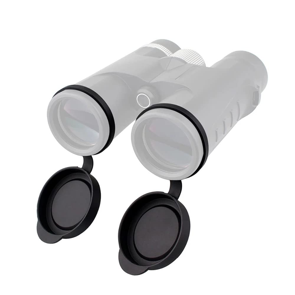 Tapas binoculares ópticas de 10 x 42, tapas de lente lente, prismáticos impermeables de goma, cubiertas protectoras para prismáticos compactos