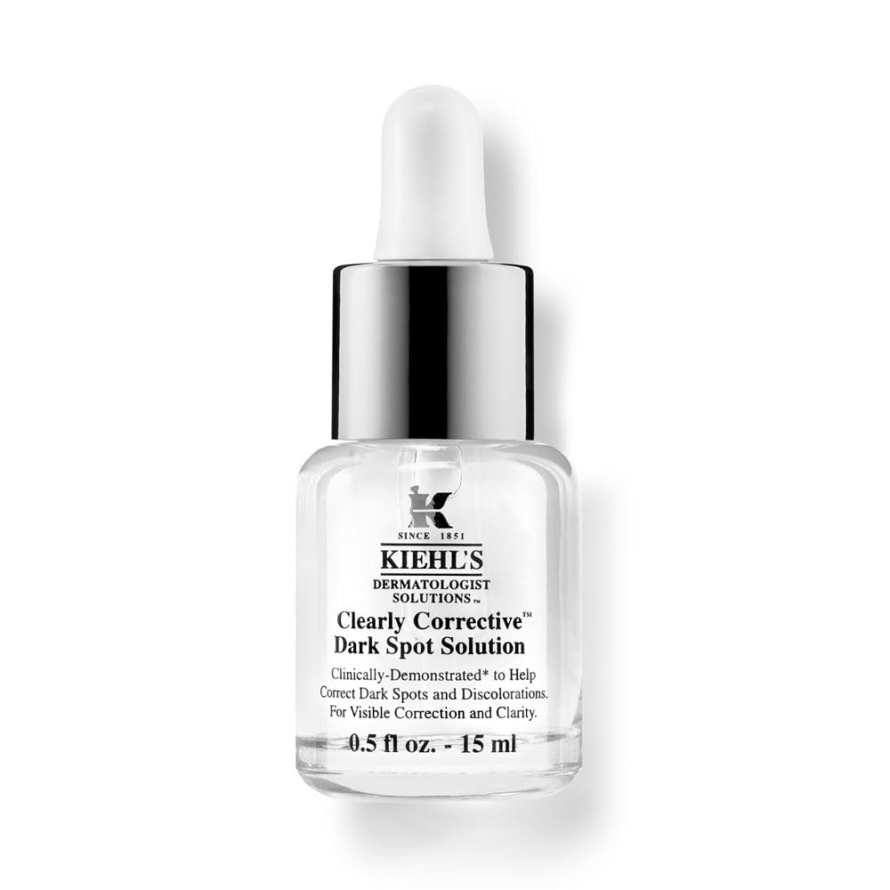 Kiehl's, Set Best in Glass, Set de Regalo, Clearly Corrective Daily Re-Texturizing Triple Acid Peel 30ml + Clearly Corrective Dark Spot Solution 15 ml, Un Dúo contra las Manchas Oscuras para Revelar una Piel Luminosa, 2 Piezas