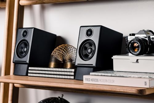 Audioengine Altavoces de Escritorio inalámbricos Bluetooth A2 Plus: Altavoces de computadora de 60 W para música y Juegos