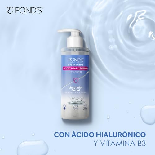 POND'S Limpiador Facial Hydra Active Ácido Hialurónico 200 ml + Hydra Active Gel Hidratante 110 g con ácido hialurónico