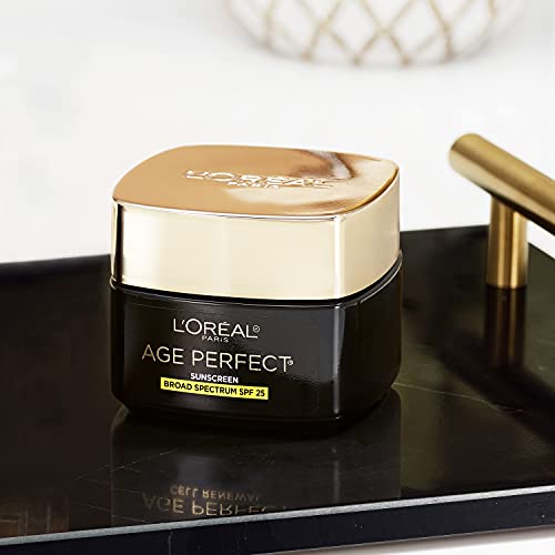 L'Oreal Paris Age Perfect Cell Renewal Anti-Aging Day Moisturizer SPF 25, Antioxidant Recovery Complex, Smooth Wrinkles, Firmer, Radiant, Younger Looking Skin, Dermatologist Tested, 1.7 Oz