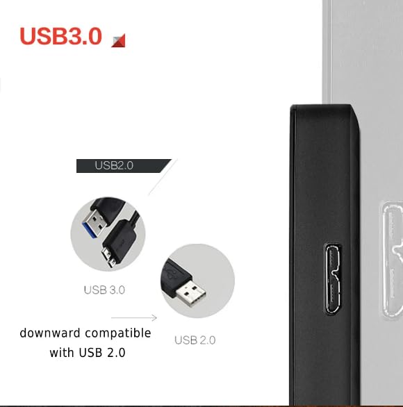 Genérico Disco Duro Externo 2 TB portátil SSD USB 3.1 Tipo C Unidad de Estado sólido portátil para PC, Laptop, Mac, Almacenamiento de Datos y Transferencia de Datos