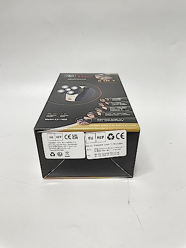 Afeitadora Eléctrica Hombre,Afeitadora Eléctrica 5 en 1 Para Hombres,Afeitadoras de Cabeza Flotante 4D para Hombres Calvos,Kit de Aseo Inalámbrico Skull Shaver 5 Head con IPX7 Impermeable,para Barba