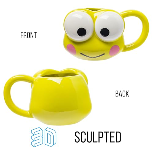 Taza Esculpida 3D de Cerámica Silver Buffalo Sanrio Hello Kitty y Friends Keroppi 20 Onzas
