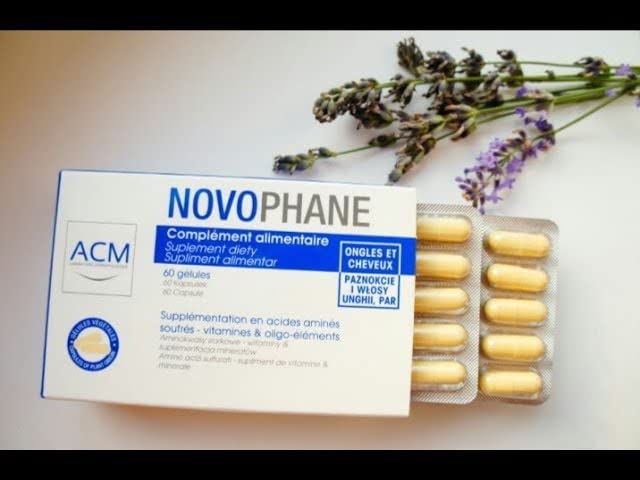 Tratamiento Capilar Novophane Caps de ACM para Pérdida de Cabello y Fragilidad de Uñas