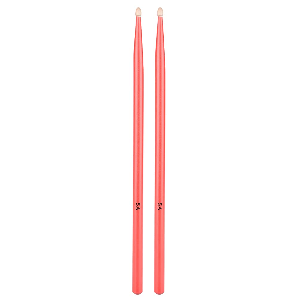 Alomejor Baquetas 5A Baquetas Ligeras Durables Baquetas de Arce Baquetas Accesorios para Instrumentos Musicales para ni?os J¨®Venes(41 * 4 * 2cm-Rojo)