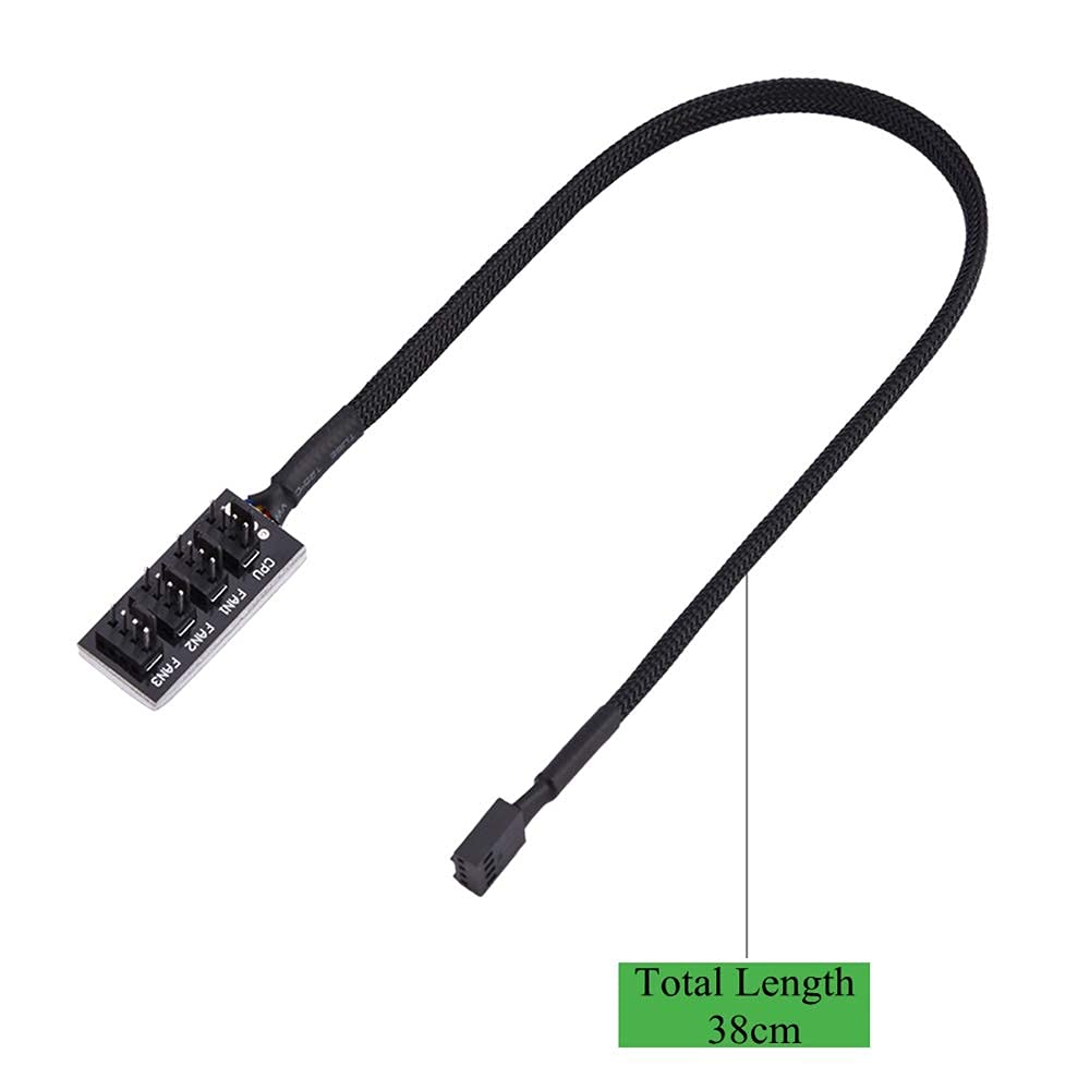Concentrador PWM de 4 Pines, Adaptador de Cable Multidivisor de Potencia para Ventilador de Caja y CPU