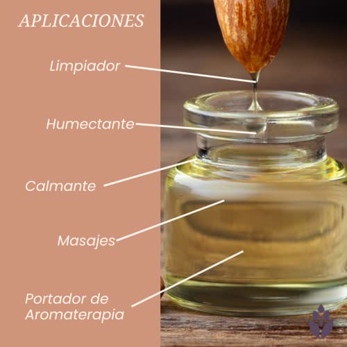 Aceite de Almendras Dulces Puro LilaLavanda 118 ml prensado en frío para masajes y aromaterapia