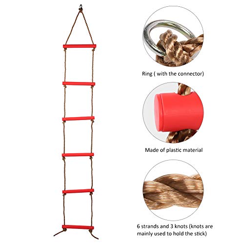 Escalera de Escalada RiToEasysports Verde 6 Secciones para Niños