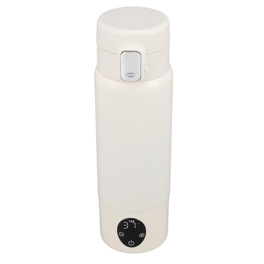 Calentador de Leche y Biberones Portátil Inalámbrico de Acero Inoxidable con Calefacción Ajustable y Calentamiento Rápido 300 ml