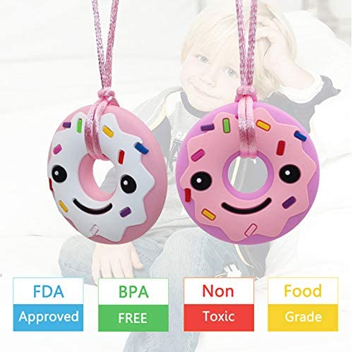 Collar sensorial masticable para adultos, paquete de 3 collares masticables de silicona para adolescentes, masticables, para autismo, TDAH, SPD, PICA y necesidades de masticación de motor oral