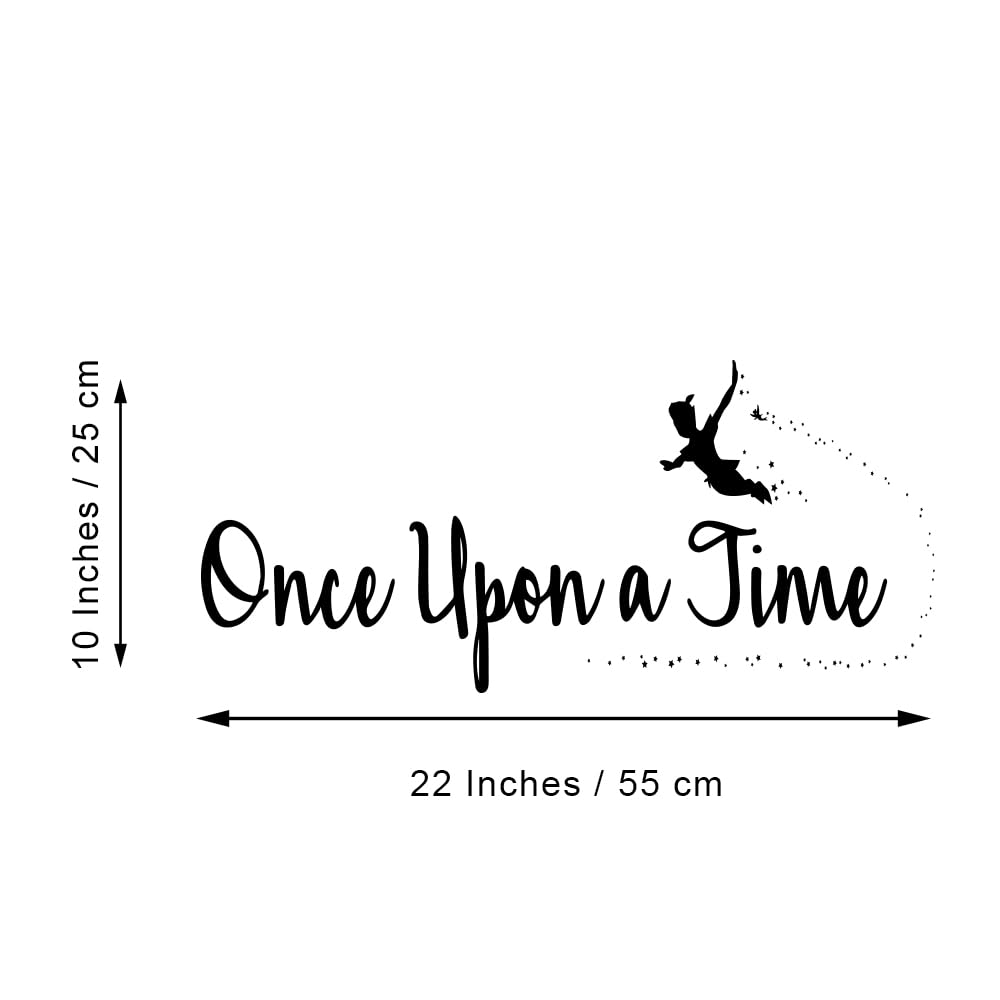 Once Upon a Time - Calcomanías de pared para habitación de niños, letras de vinilo para decoración de habitación de niños, lema gráfico