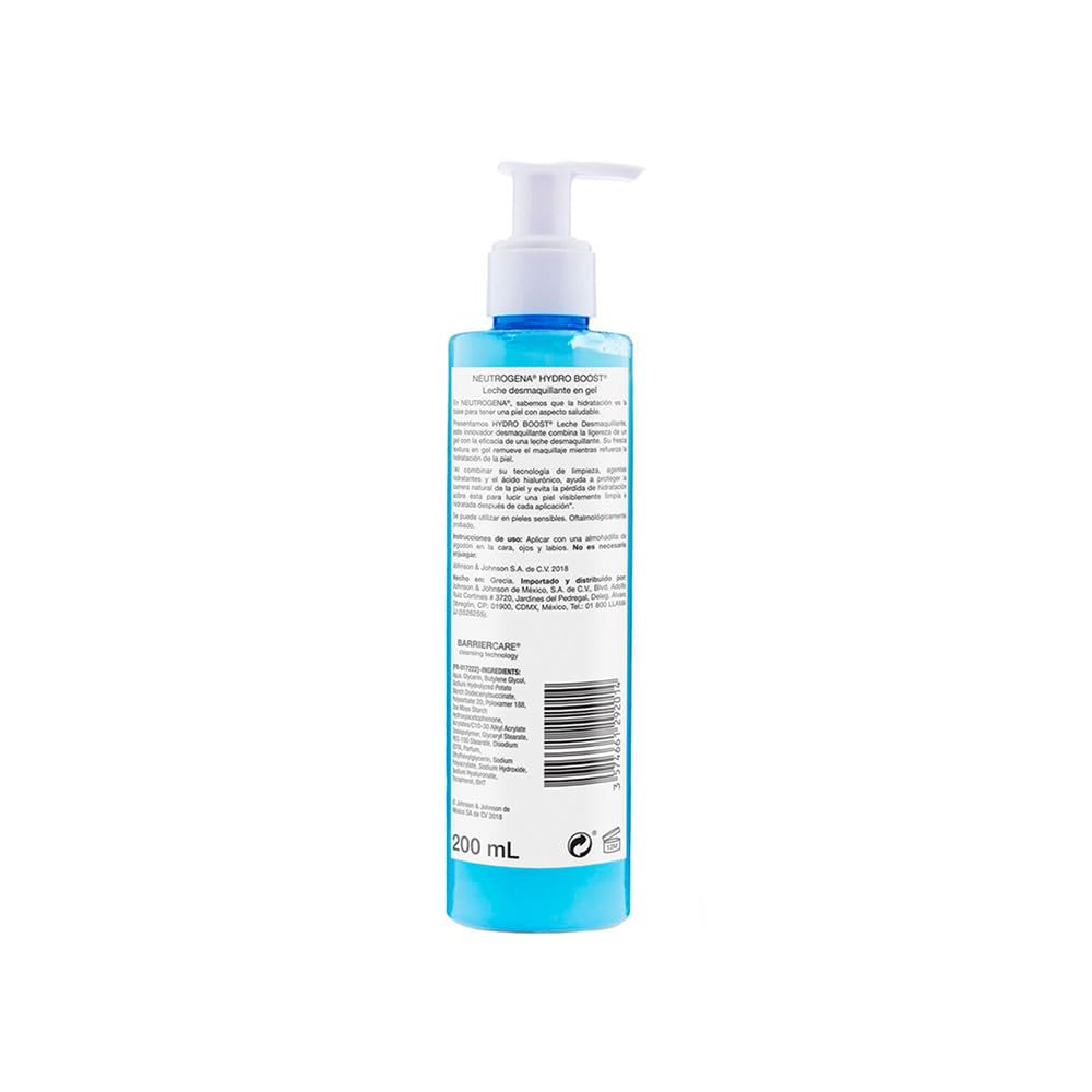 Leche Desmaquillante Neutrogena Hydro Boost Ácido Hialurónico 200 ml