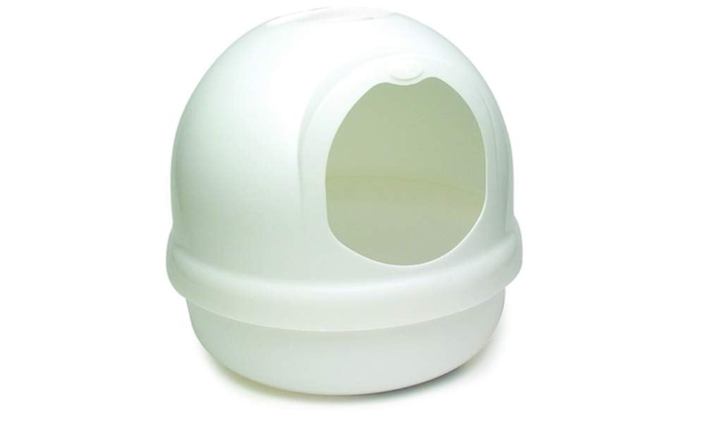 Booda Petmate Dome Litter Box, Metallic Pearl White, 17.5'' Diameter x 18''H (Pearl - Color)